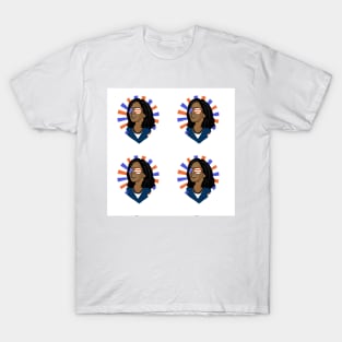 Kamala Harris Wearing Patriotic Sunglasses T-Shirt